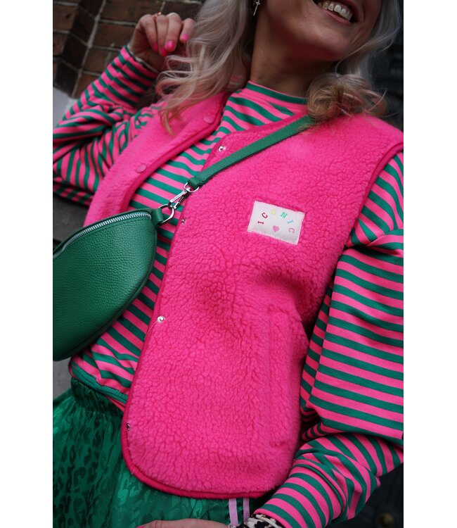 TEDDY GILET ICONIC FUCHSIA