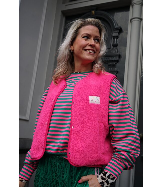 TEDDY GILET ICONIC FUCHSIA