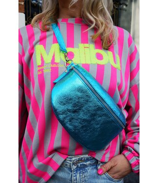 CROSSBODY TAS METALLIC BLAUW