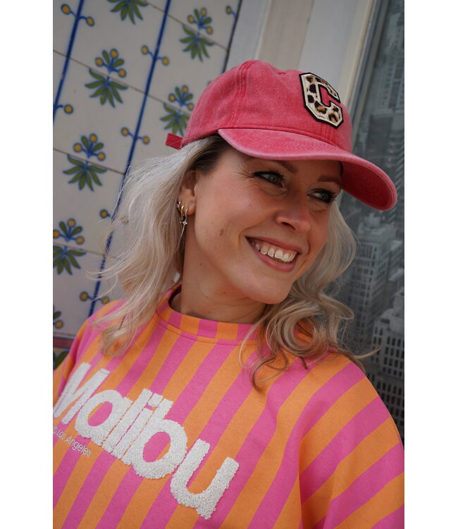 PET C LEOPARD VERWASSEN ROOD