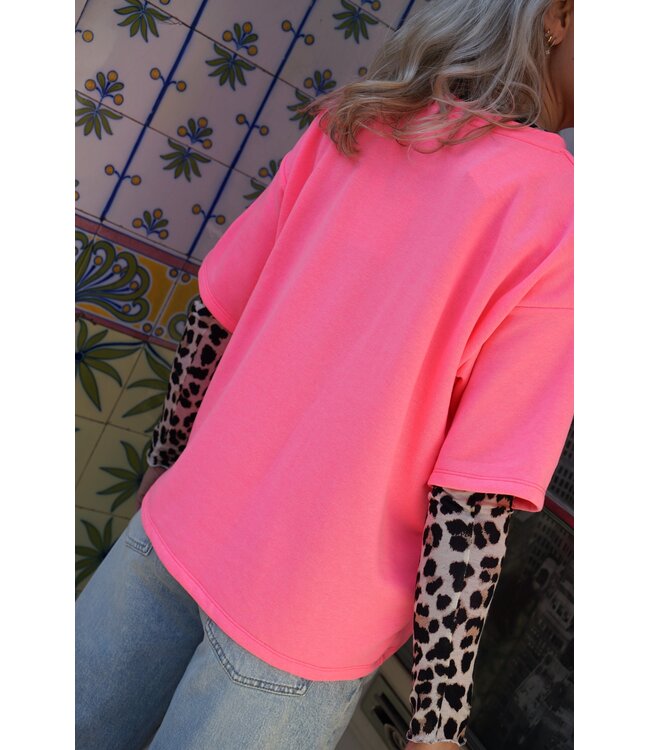TOP VINTAGE NEON ROZE