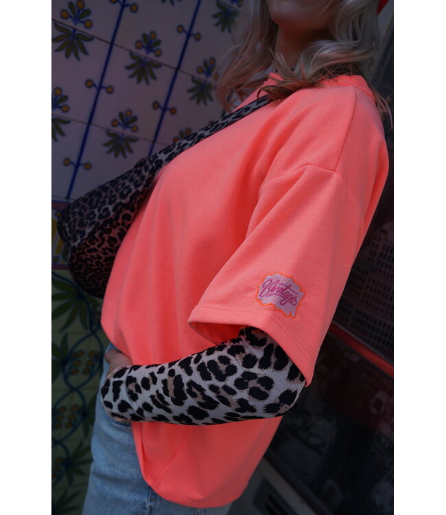 TOP VINTAGE NEON ORANJE