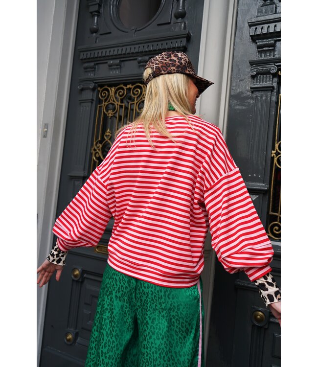 STREEP TOP BO ROOD ROZE