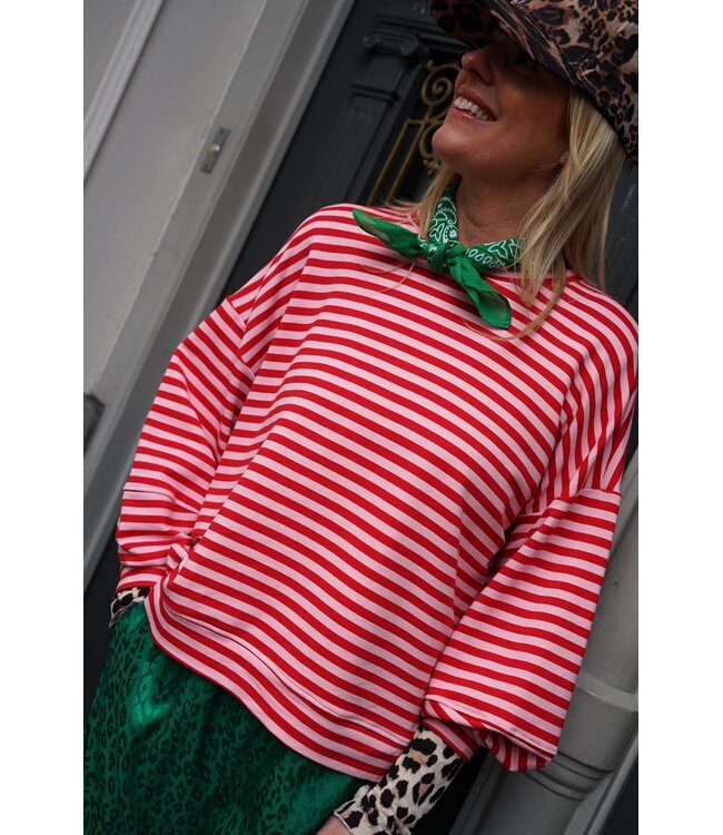 STREEP TOP BO ROOD ROZE