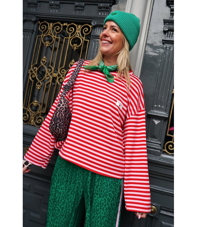 STREEP TOP CHERRY ROOD ROZE