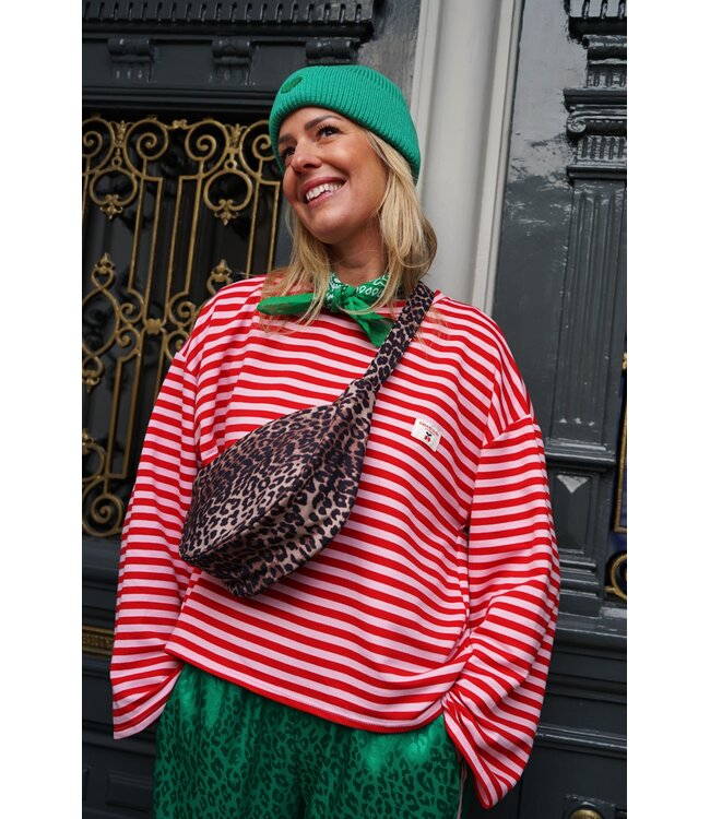 STREEP TOP CHERRY ROOD ROZE