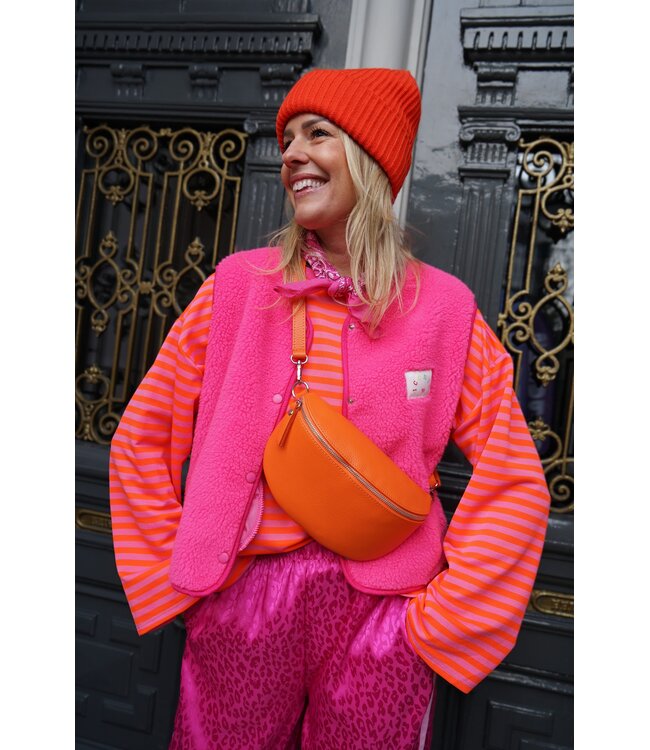 STREEP TOP SELF LOVE ROZE ORANJE