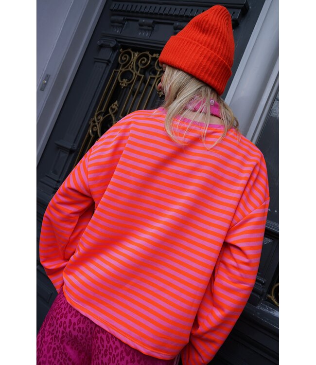 STREEP TOP SELF LOVE ROZE ORANJE