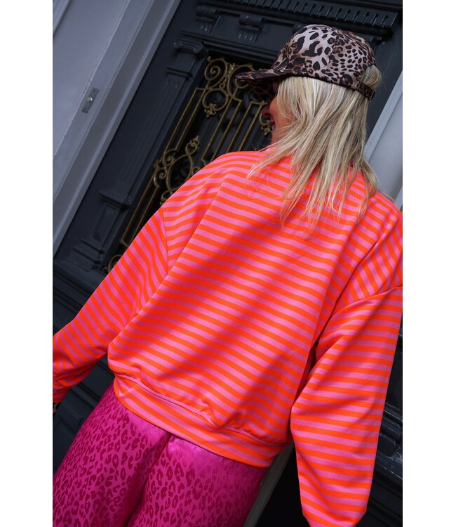 STREEP TOP LE MARAIS ORANJE ROZE