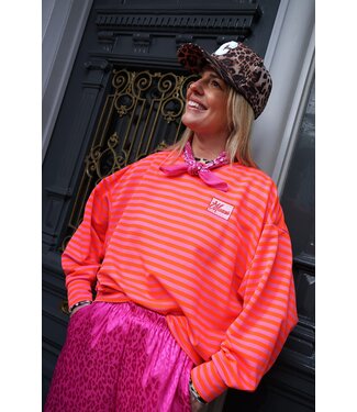 STREEP TOP LE MARAIS ORANJE ROZE