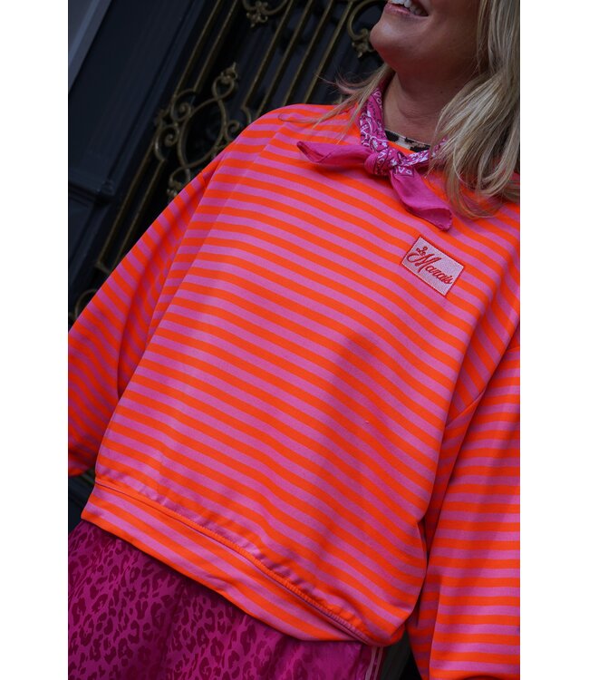 STREEP TOP LE MARAIS ORANJE ROZE