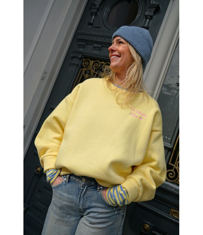 SWEATER LA DOLCE VITA GEEL