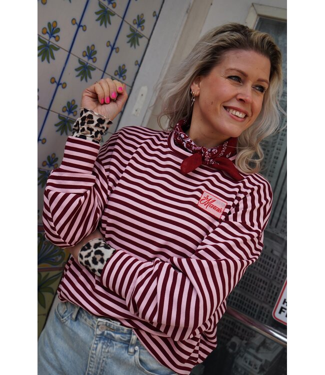 STREEP TOP LE MARAIS BURGUNDY ROZE