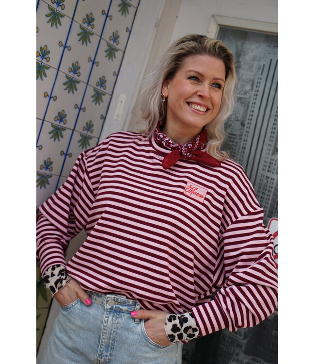 STREEP TOP LE MARAIS BURGUNDY ROZE
