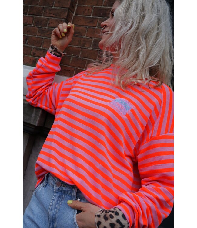 STREEP TOP BISOUS ORANJE