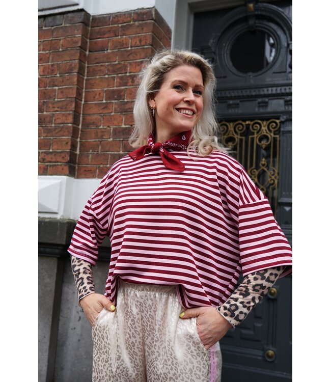 STREEP TOP EVI BURGUNDY ROZE