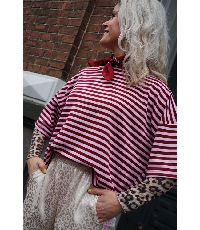 STREEP TOP EVI BURGUNDY ROZE