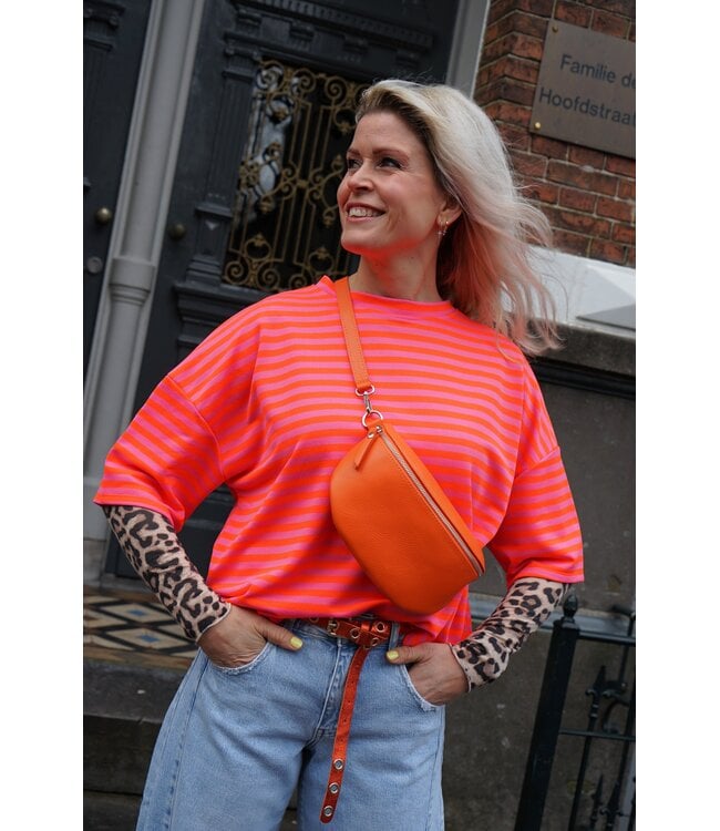 STREEP TOP EVI ORANJE ROZE