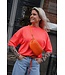 STREEP TOP EVI ORANJE ROZE