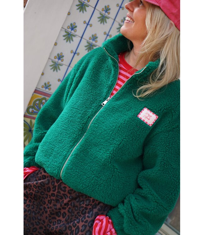 TEDDY BOMBER COZY CLUB GROEN