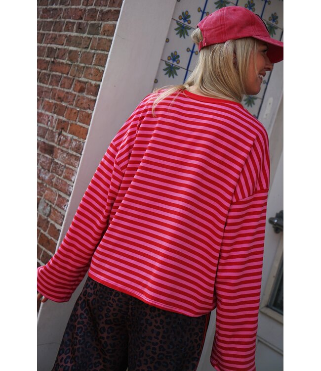 STREEP TOP DOLCE VITA ROOD ROZE