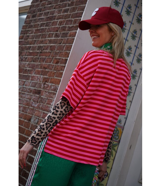 STREEP TOP BONJOUR ROOD ROZE