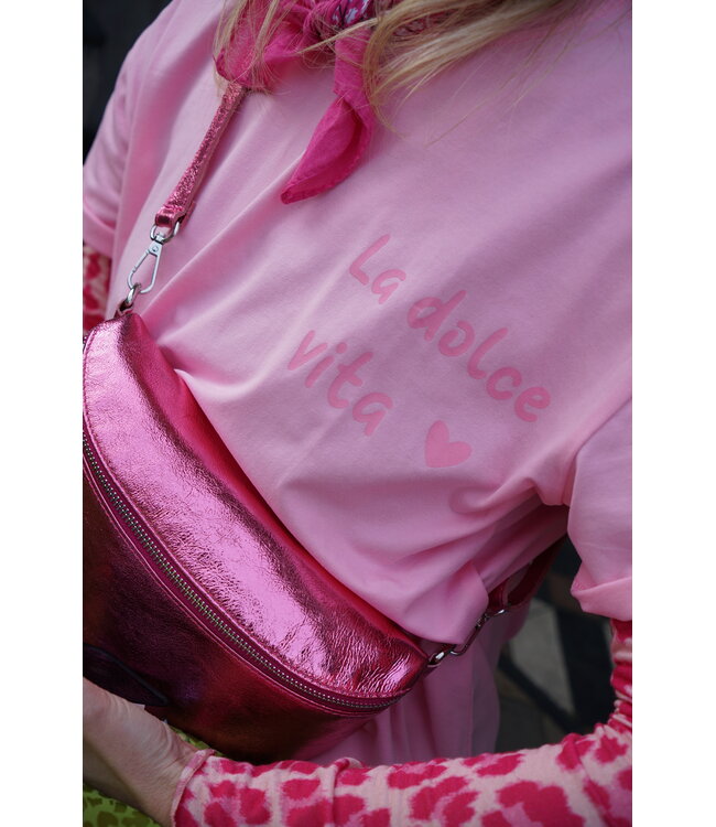 T-SHIRT LA DOLCE VITA ROZE