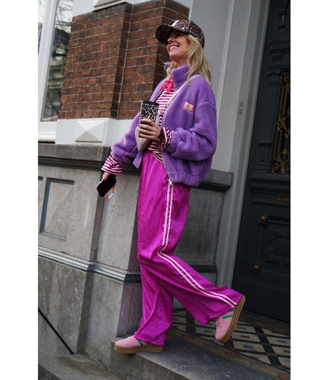 WIJDE BROEK LEOPARD MAGENTA