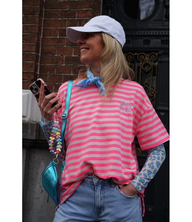STREEP TOP BONJOUR ROZE