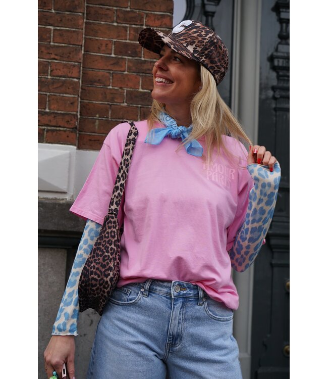 T-SHIRT AMOUR PARIS ROZE