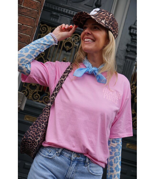 T-SHIRT AMOUR PARIS ROZE