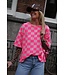 GEBLOKTE TOP ROZE