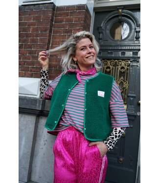 TEDDY GILET ICONIC GROEN