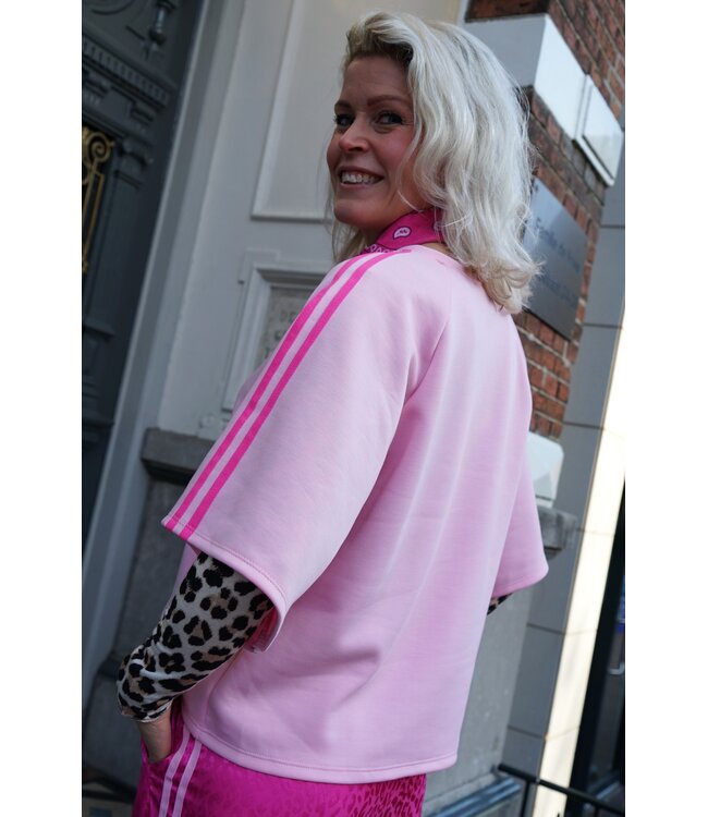 TOP ZIJSTREEP AMOUR ROZE