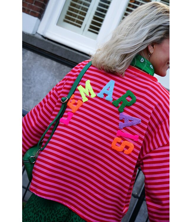 STREEP TOP LE MARAIS ROOD ROZE