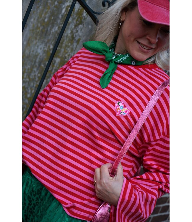 STREEP TOP LOVE PEACE ROOD ROZE