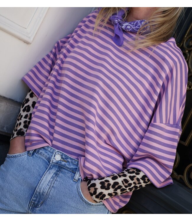 STREEP TOP EVI LILA ROZE