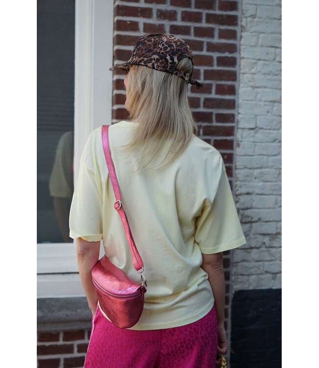 T-SHIRT BONJOUR CHERI GEEL