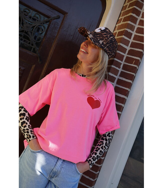 T-SHIRT SUMMER OF LOVE FUCHSIA
