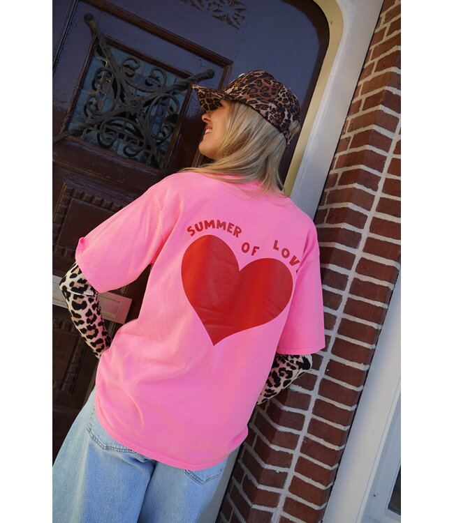 T-SHIRT SUMMER OF LOVE FUCHSIA