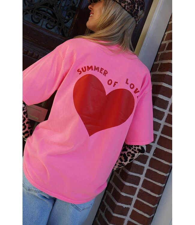 T-SHIRT SUMMER OF LOVE FUCHSIA