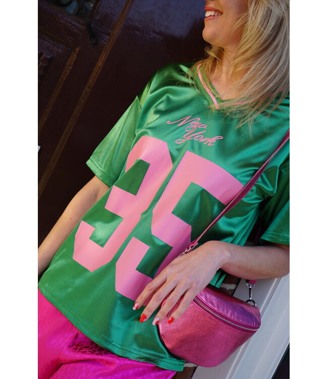 BASEBALL T-SHIRT NEW YORK GROEN