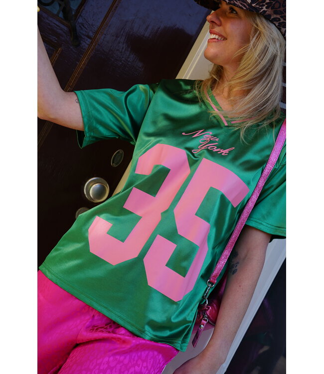 BASEBALL T-SHIRT NEW YORK GROEN