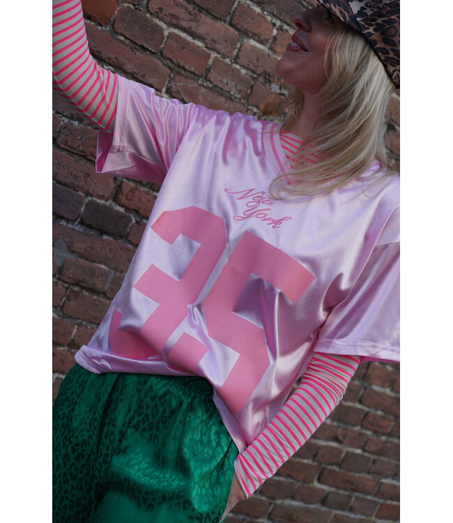 BASEBALL T-SHIRT NEW YORK ROZE