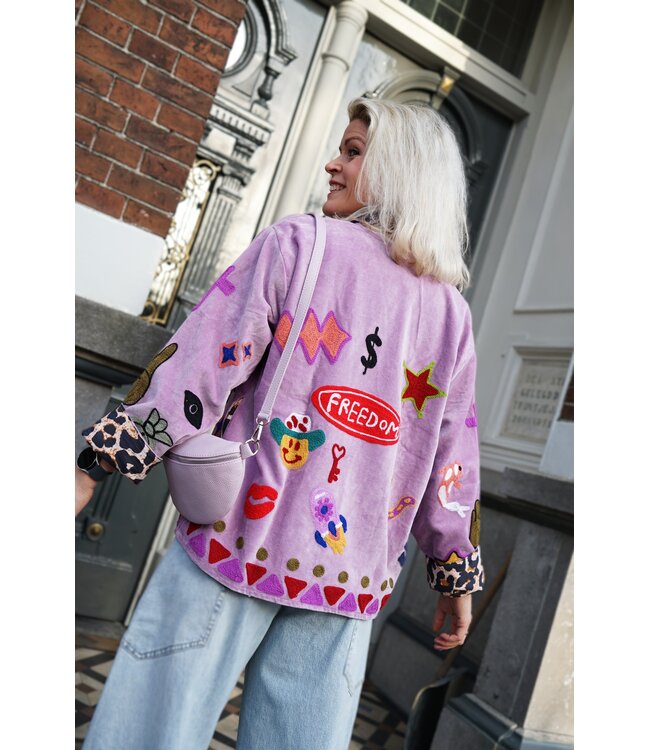 VELVET JACKET LILA