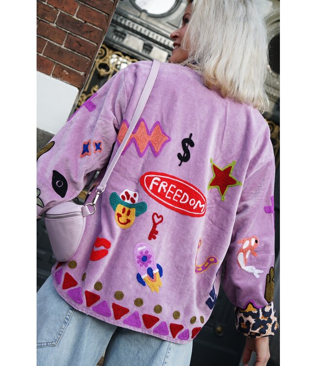 VELVET JACKET LILA