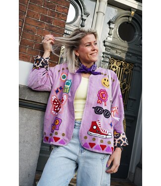 VELVET JACKET LILA