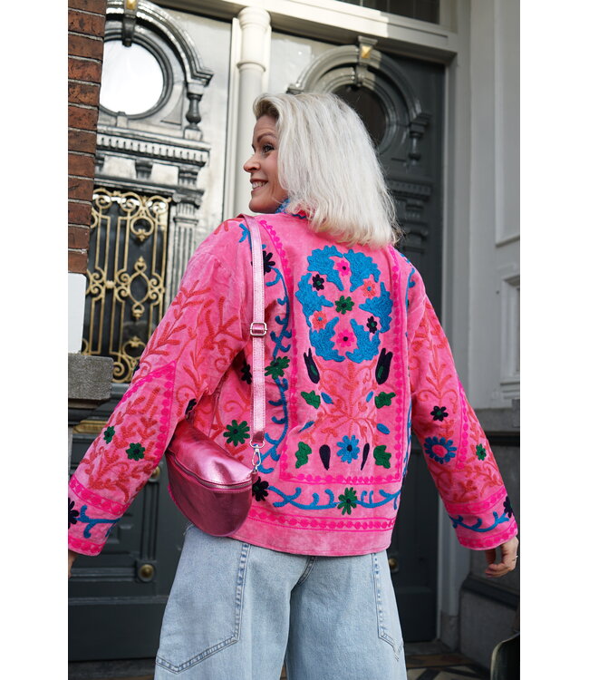 VELVET JACKET FUCHSIA