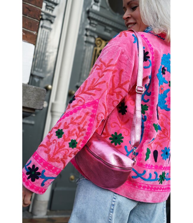 VELVET JACKET FUCHSIA