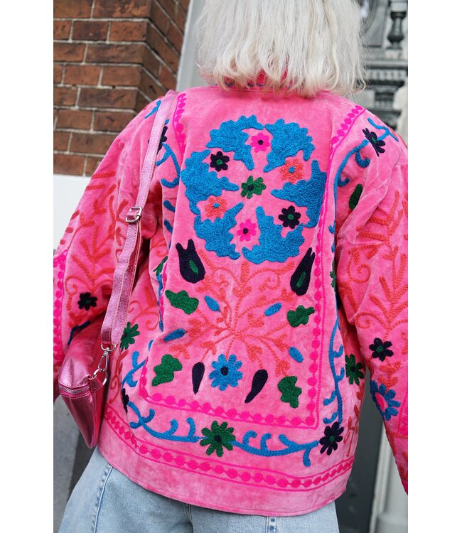 VELVET JACKET FUCHSIA